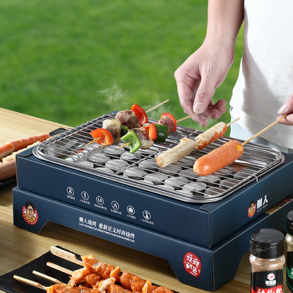 Raclette Grill Table - Panggangan Sekali Pakai, Barbekyu Panggangan Arang