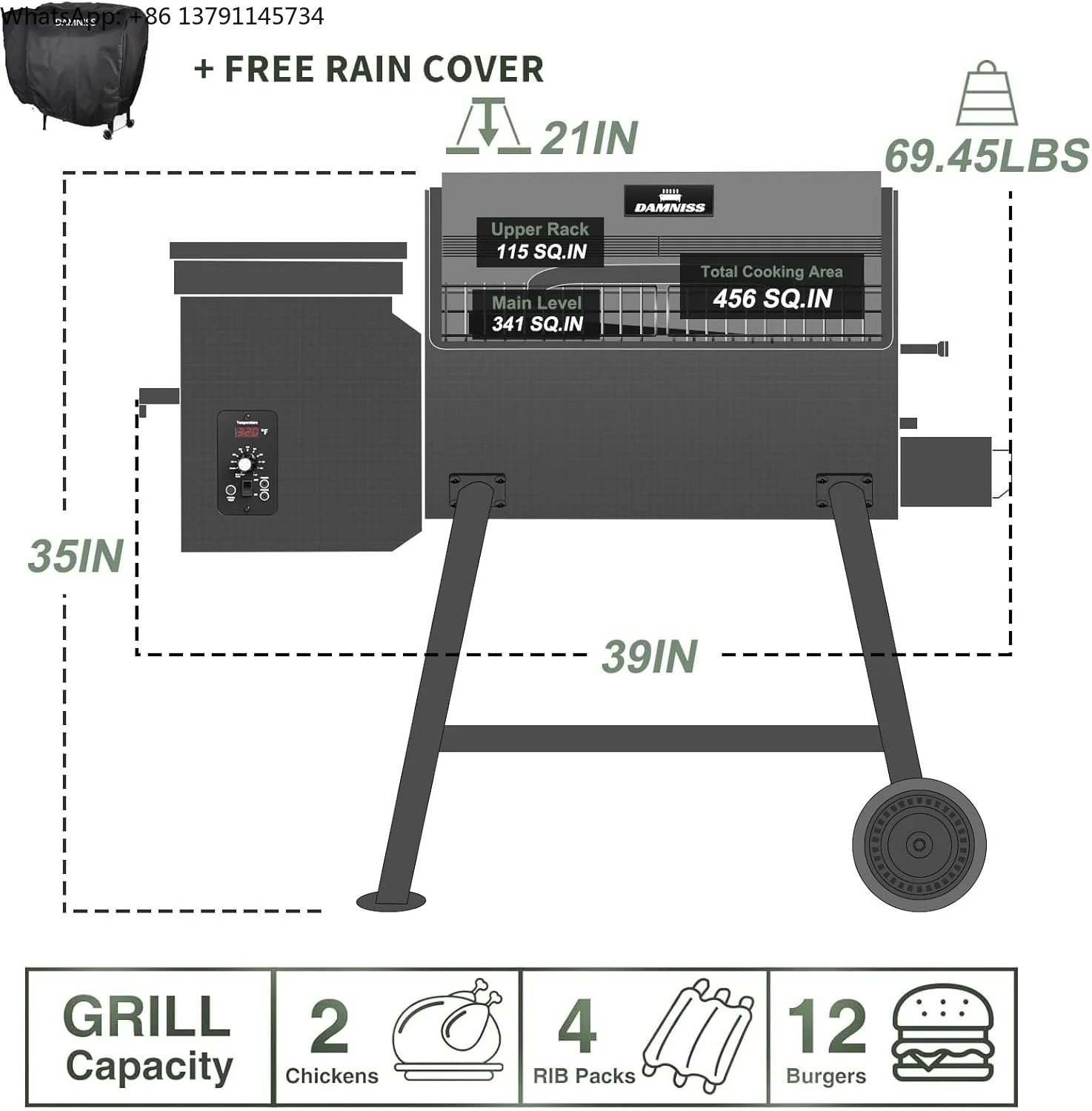 Pemanggang Pellet Kayu Elektri - Electric Smoker Bbq ulasan dan harga