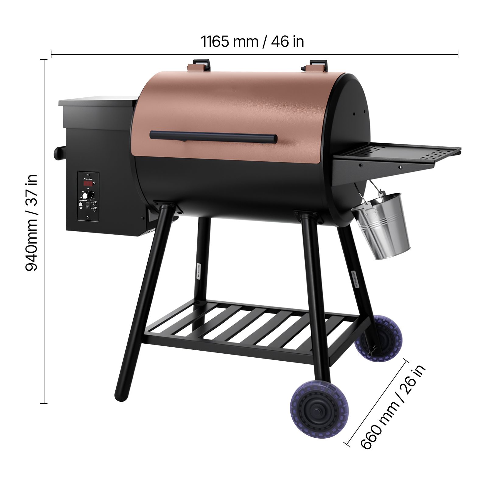 Pemanggang Pellet Kayu, 8 in 1 - Electric Smoker Bbq ulasan dan harga