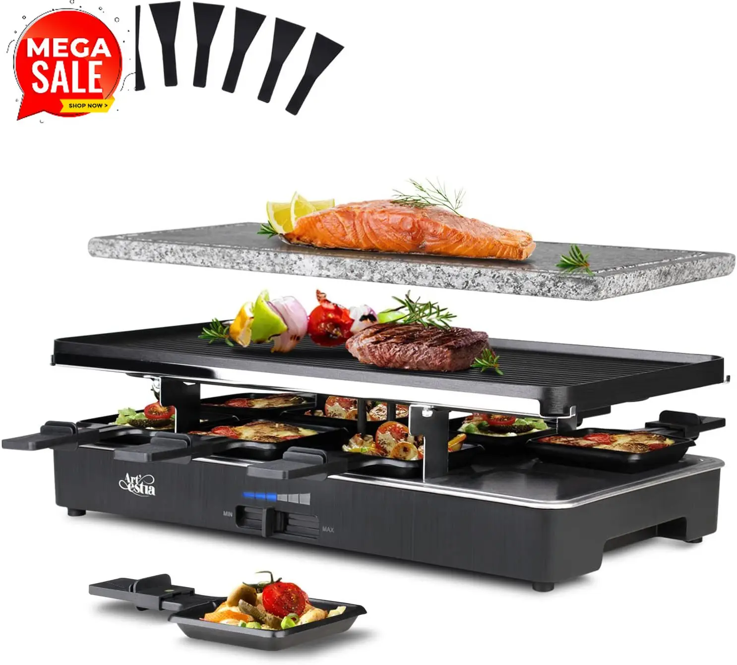 Pemanggang Listrik Raclette 17 - Raclette Grill Table ulasan dan harga