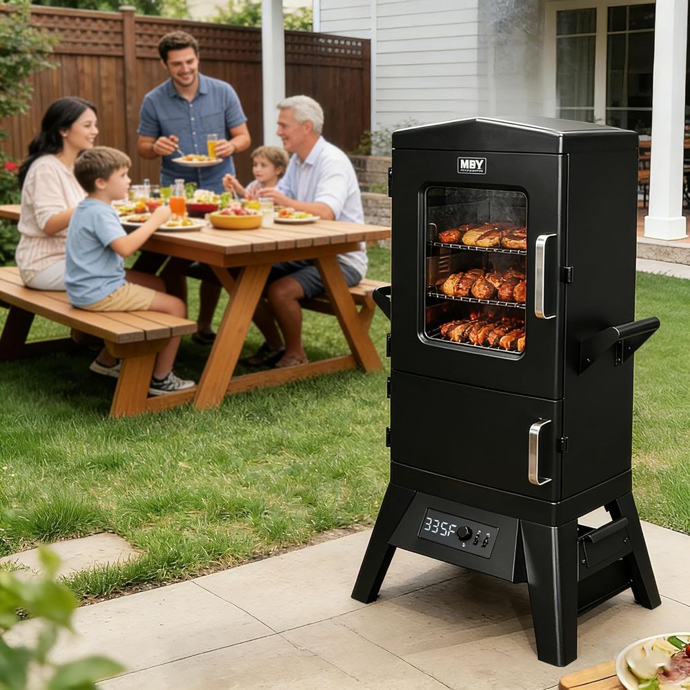 Pengasap BBQ Listrik Kapasitas - Electric Smoker Bbq ulasan dan harga