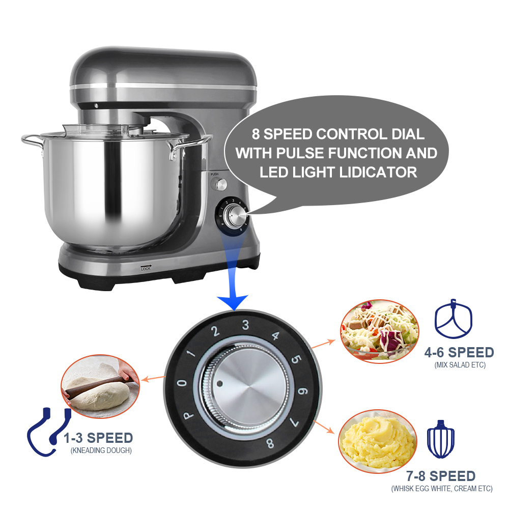 Mixer Elektrik 11L 2000W, Daya - Kitchen Appliances For Baking ulasan dan harga